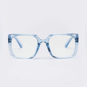 ‼️RARE‼️🎸THE BOOK CLUB🎸🔥NWT🔥Fairy Droppings Square Reading Glasses in Sky—1.50x